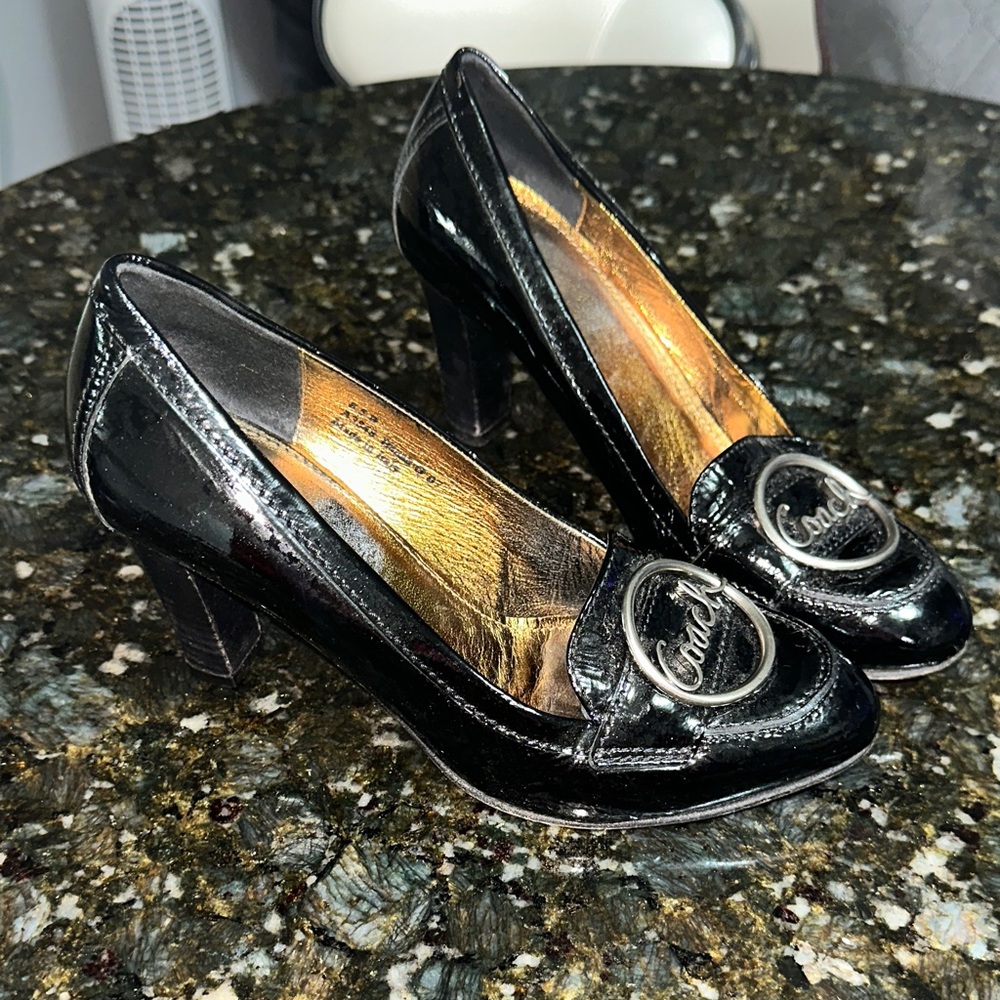 Coach Shiny Black Women's Heels